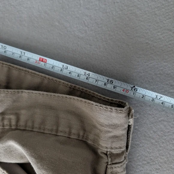 Levis Mens 505 Regular Fit Straight Leg Jeans Beige Khaki 36x32 Workwear Casual - Picture 10 of 11